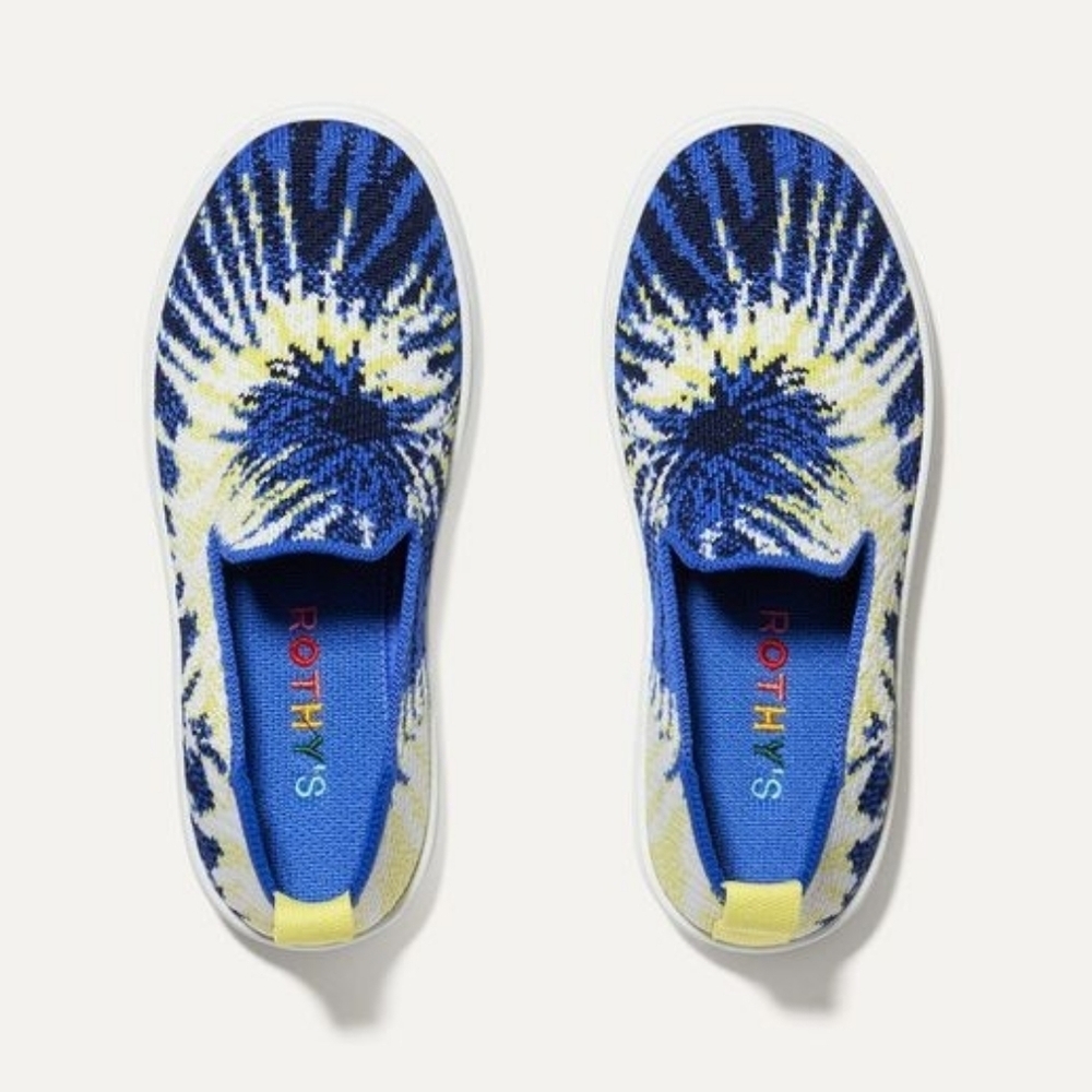 Rothy's The Kids Sneaker - Blue Burst Tie-dye